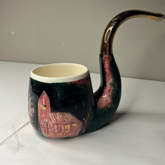 Sascha Brastoff Signed Large Hand Painted Ceramic 2.75” tall Houses Motif - Picture 4 of 8